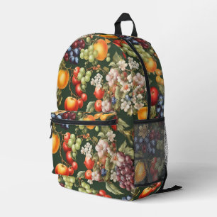 Elegant Italiaans design met bloemen en fruit Bedrukte Rugzak