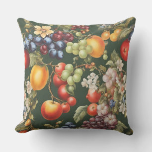 Elegant Italiaans design met bloemen en fruit Buitenkussen