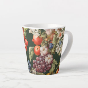 Elegant Italiaans design met bloemen en fruit Latte Mok