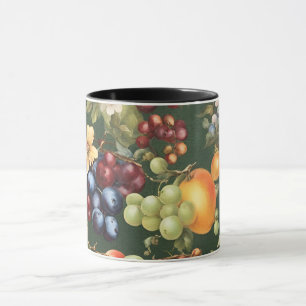 Elegant Italiaans design met bloemen en fruit Mok