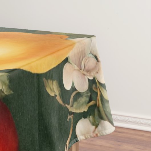 Elegant Italiaans design met bloemen en fruit Tafelkleed (Voorbeeld)