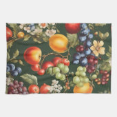 Elegant Italiaans design met een Vruchten en Bloem Theedoek (Horizontaal)