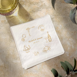 Elegant Italiaans diner | Trouwgoud Folie Servetten