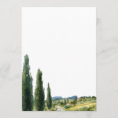 Elegant Italiaans landschapshuwelijk Menu (Achterkant)