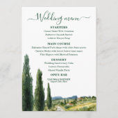 Elegant Italiaans landschapshuwelijk Menu (Voorkant)