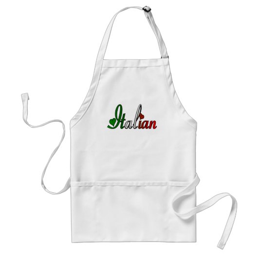 Elegant Italiaans Standaard Schort (Voorkant)