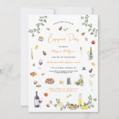 Elegant Italiaans Verlovingsfeest Kaart (Voorkant)