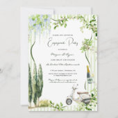 Elegant Italiaans Verlovingsfeest Kaart (Voorkant)