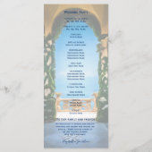 Elegant Italiaanse Arches Lake Como Wedding Programmakaart (Achterkant)