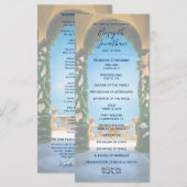 Elegant Italiaanse Arches Lake Como Wedding Programmakaart (Voorkant / Achterkant)