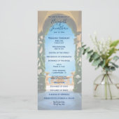 Elegant Italiaanse Arches Lake Como Wedding Programmakaart (Staand voorkant)