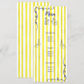 Elegant Italian Birthday  Menu (Voorkant / Achterkant)