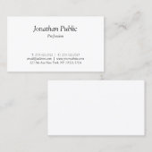 Elegant Italic Text Design Professional Simple Visitekaartje (Voorkant / Achterkant)