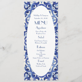 Elegant Italië blauw La Dolce Vita Flat Menu