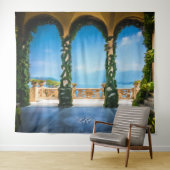 Elegant Italië Bogen Trouwfeest Fotohokje Achtergr Wandkleed (In Situ (horizontaal))