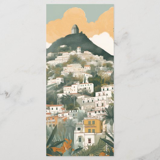 Elegant Italië Capri Bestemming Bruiloft Menu (Achterkant)