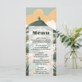 Elegant Italië Capri Bestemming Bruiloft Menu (Staand voorkant)