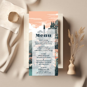 Elegant Italië Capri Bestemming Bruiloft Menu