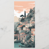 Elegant Italië Capri Bestemming Bruiloft Menu (Achterkant)