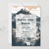 Elegant Italië Capri Bestemming Bruiloft Save The Date (Voorkant)