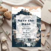Elegant Italië Capri Bestemming Bruiloft Save The Date
