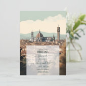 Elegant Italië Florence Bestemming  Bruidsmeisjesf Kaart (Staand voorkant)