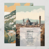 Elegant Italië Florence Bestemming  Bruidsmeisjesf Kaart (Voorkant / Achterkant)