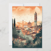 Elegant Italië Florence Bestemming Bruiloft Kaart (Achterkant)