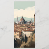 Elegant Italië Florence Bestemming Bruiloft Menu (Achterkant)