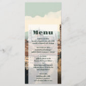 Elegant Italië Florence Bestemming Bruiloft Menu (Voorkant)