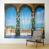 Elegant Italië Trouwbogen Fotohokje Achtergrond Wandkleed (In Situ (horizontaal))