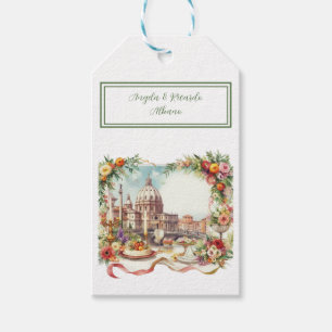 Elegant Italië, uitnodiging voor diner in Florence Cadeaulabel