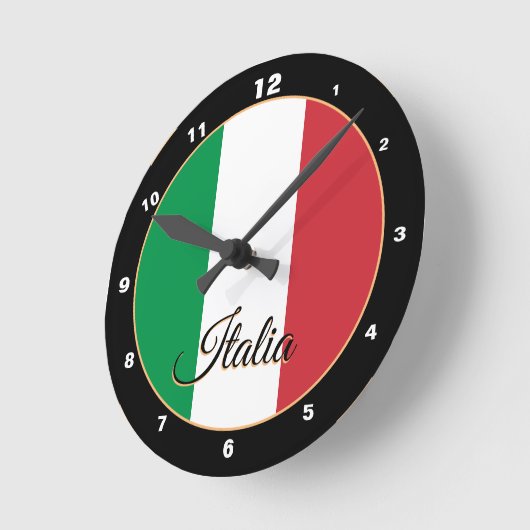 Elegant Italy Flag & Italy trendy Home / design Ronde Klok (Hoek)