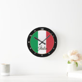 Elegant Italy Flag & Italy trendy Home / design Ronde Klok (Huis)