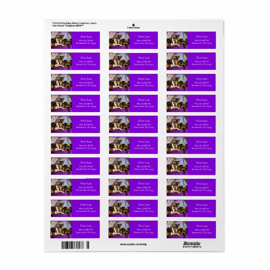 Elegant Italy Greyhound Return Address Labels (Full Sheet)