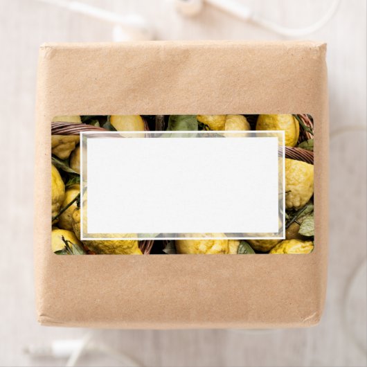 Elegant Italy Lemon Basket Amalfi Coast Lemons Etiket (Insitu)