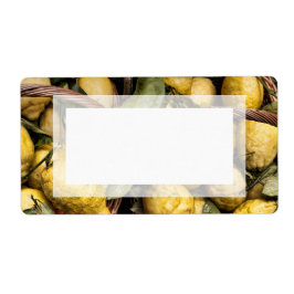 Elegant Italy Lemon Basket Amalfi Coast Lemons Etiket