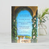 Elegant Italy Villa Arch Destination Wedding Kaart (Staand voorkant)