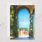Elegant Italy Villa Arch Destination Wedding Kaart (Achterkant)