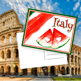 Elegant Italy Waterverf Melon Travel Holiday Briefkaart