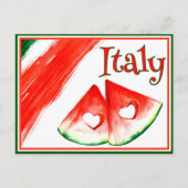 Elegant Italy Waterverf Melon Travel Holiday Briefkaart (Voorkant)
