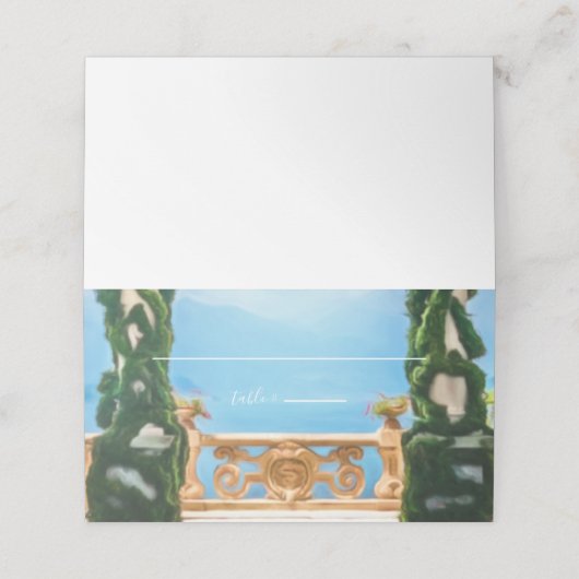 Elegant Italy Wedding Arches (Italië) Plaatskaartje (Buitenkant ongevouwen)