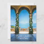 Elegant Italy Wedding Arches Lake Como Kaart (Achterkant)