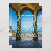 Elegant Italy Wedding Arches Lake Como Kaart (Voorkant / Achterkant)