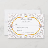 Elegant Italy Wedding RSVP Kaart (Voorkant)