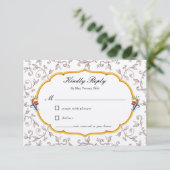 Elegant Italy Wedding RSVP Kaart (Staand voorkant)