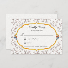 Elegant Italy Wedding RSVP Kaart