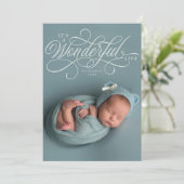 Elegant It's A Wonderful Life-script fotodesign Kaart (Staand voorkant)