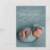 Elegant It's A Wonderful Life-script fotodesign Kaart (Voorkant / Achterkant)