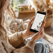 Elegant Ivoor & Ash Herfst Botanische bruiloft Kaart